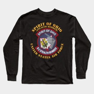 B2 - Spirit of Ohio Stealth Bomber Long Sleeve T-Shirt